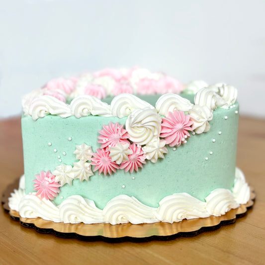 Vintage Spring Blossom Heart Cake