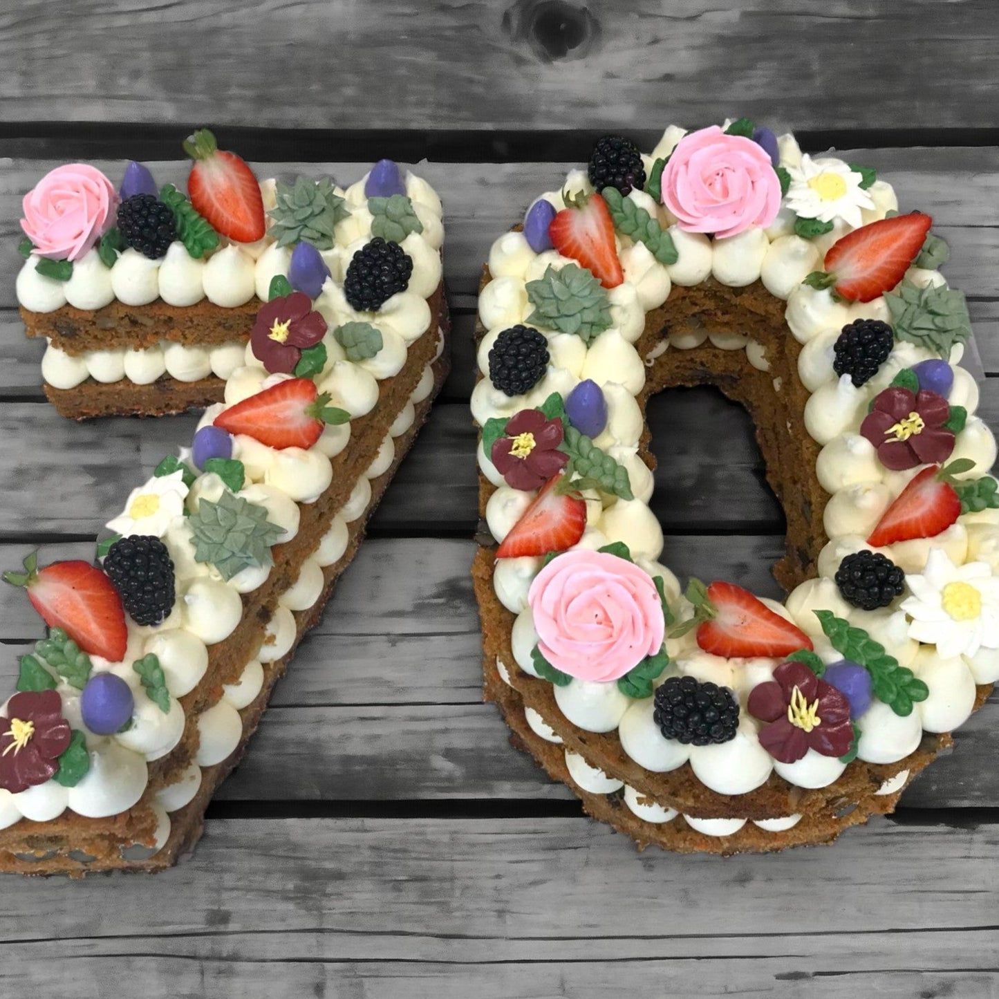Carved Letter and Number Trifle Cakes