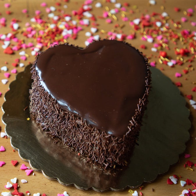 Heart Shaped Mini Cake in Double Chocolate