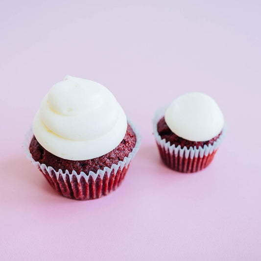 red velvet cupcakes with frosting